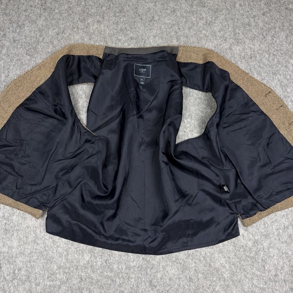 J Crew Vest Mens XL Brown Wool Blend Tweed Waistcoat Preppy Formal Business - Picture 8 of 11